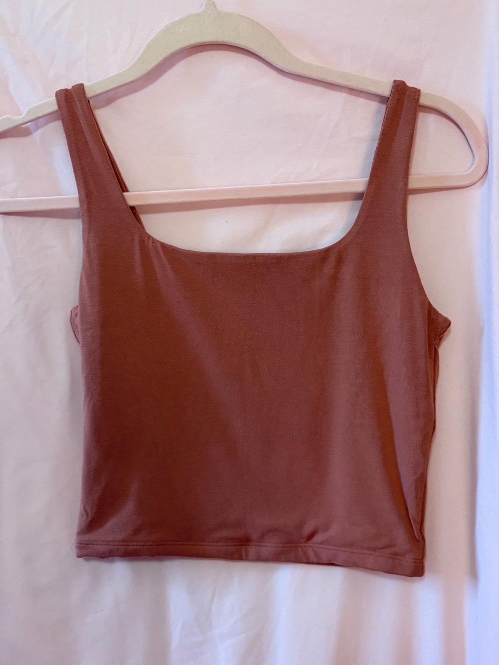 Gap Crop stretch tank top size small brown/dusty rose